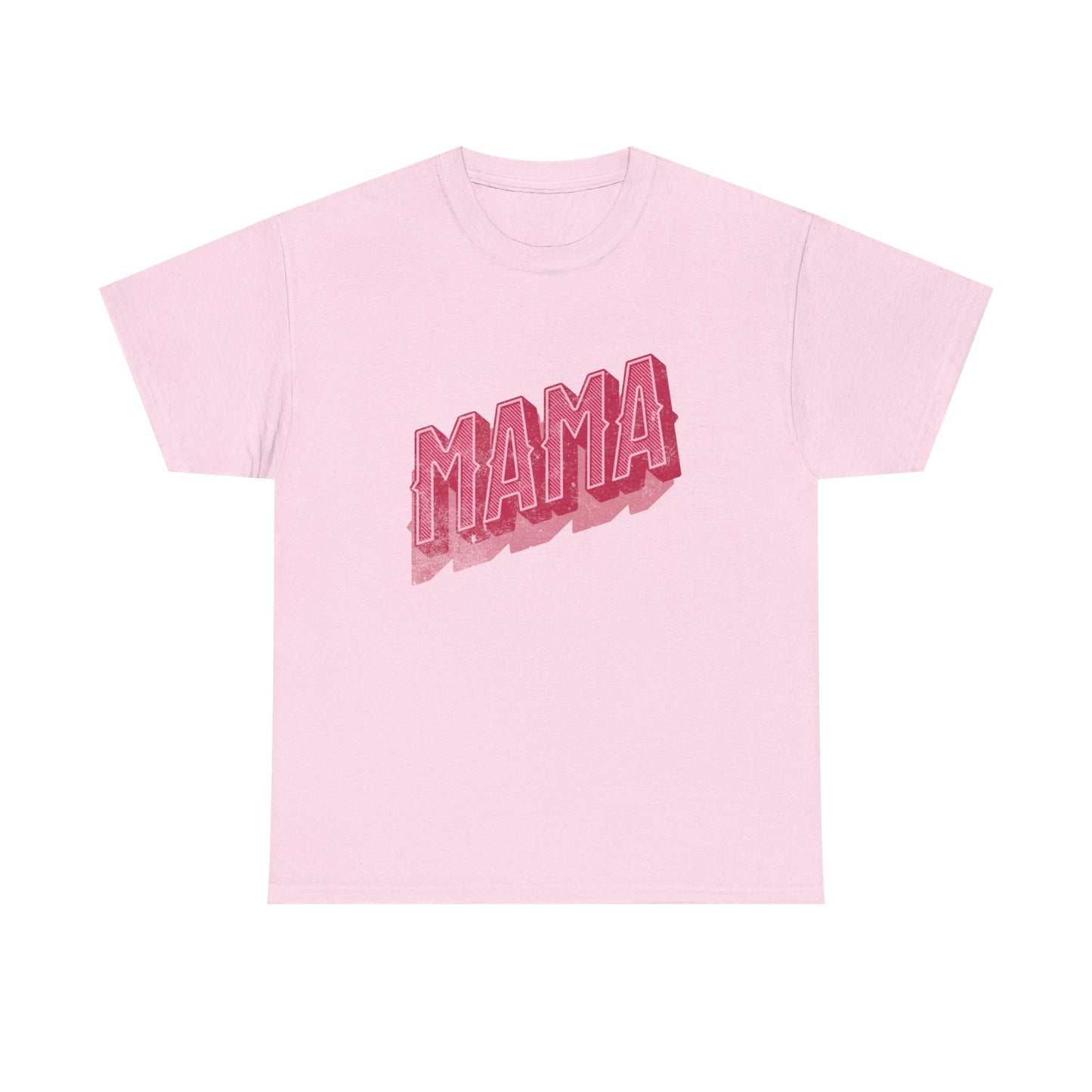 Mama Pink Retro Graphic Tee — 'MAMA' Vintage Script Mother's Day T‑Shirt