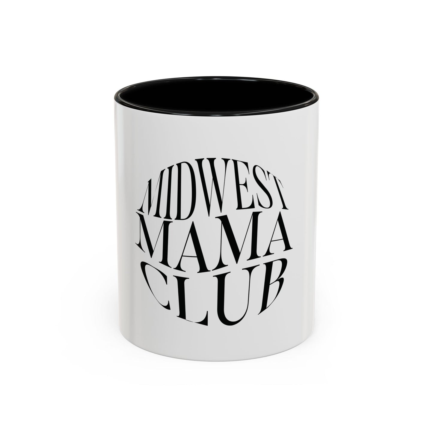 Midwest Mama Club Accent Coffee Mug — Black Interior & Handle