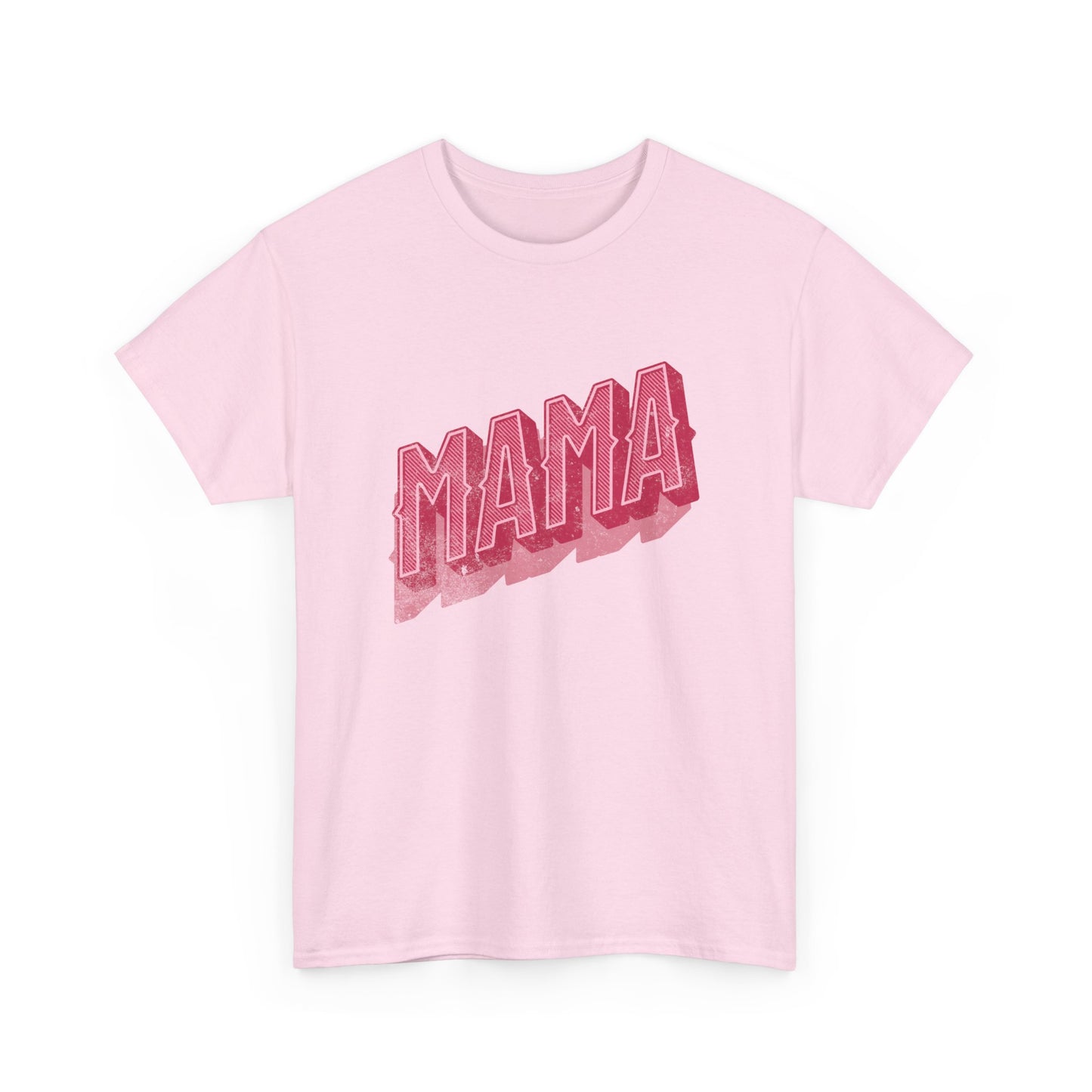 Mama Pink Retro Graphic Tee — 'MAMA' Vintage Script Mother's Day T‑Shirt