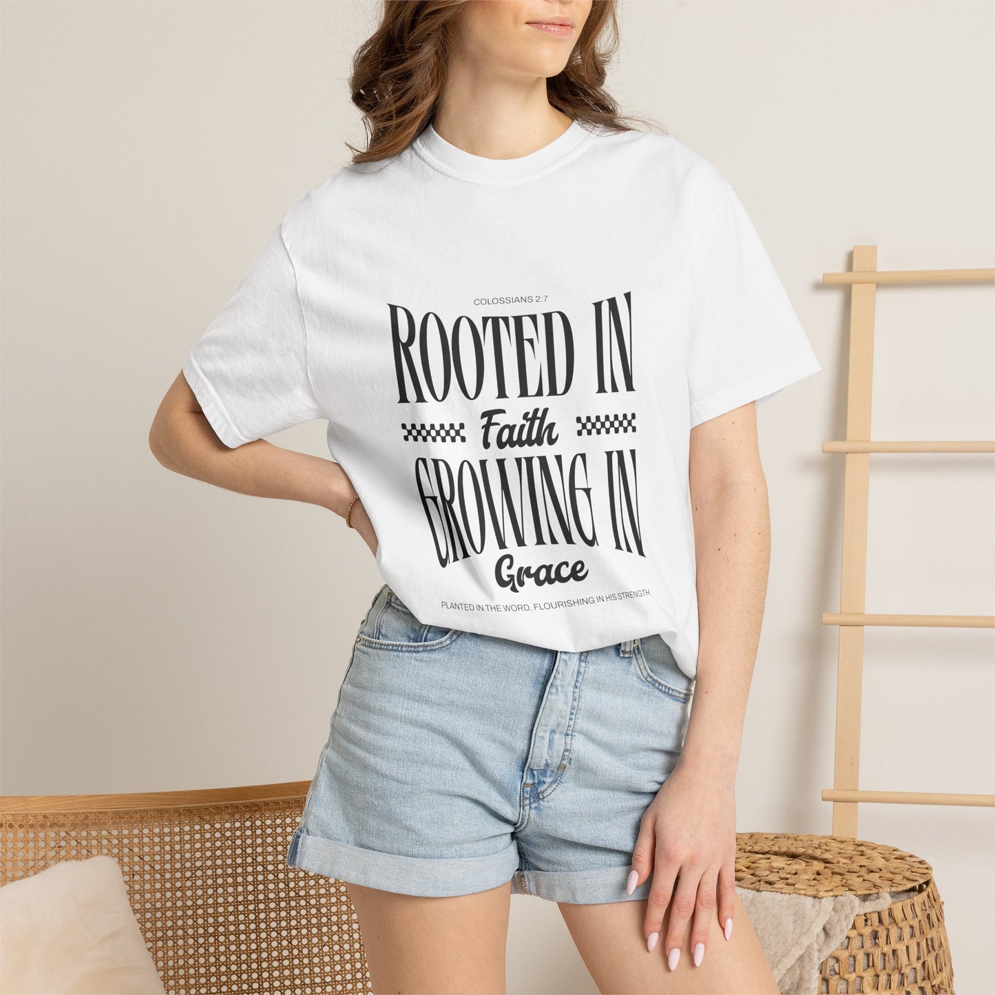 Faith T-Shirt — "Rooted in Faith, Growing in Grace" Inspirational Christian Tee