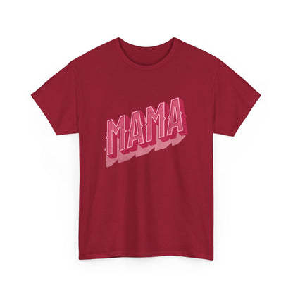 Mama Pink Retro Graphic Tee — 'MAMA' Vintage Script Mother's Day T‑Shirt