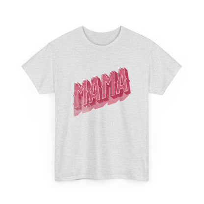 Mama Pink Retro Graphic Tee — 'MAMA' Vintage Script Mother's Day T‑Shirt