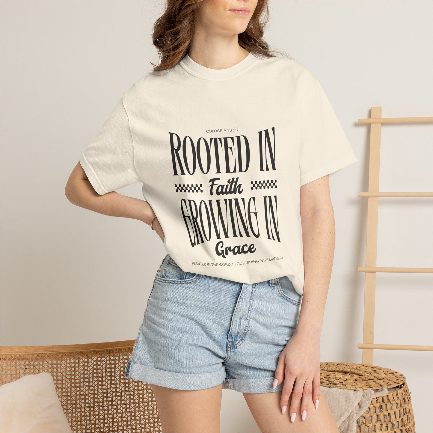 Faith T-Shirt — "Rooted in Faith, Growing in Grace" Inspirational Christian Tee