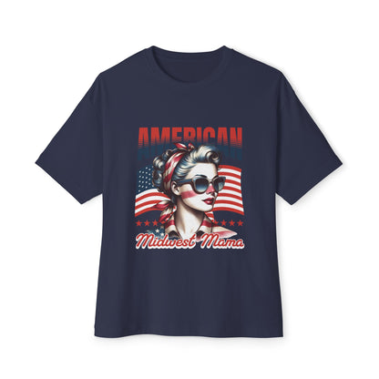 American Midwest Mama Tee — Patriotic Vintage Rosie Graphic Shirt