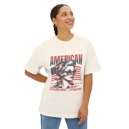 American Midwest Mama Tee — Patriotic Vintage Rosie Graphic Shirt